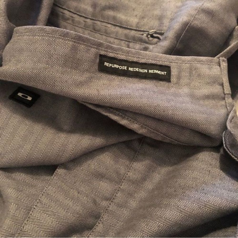 Oakley Mens‎ Casual Tactical Gray Convertible Sleeves Button Down - Picture 7 of 8